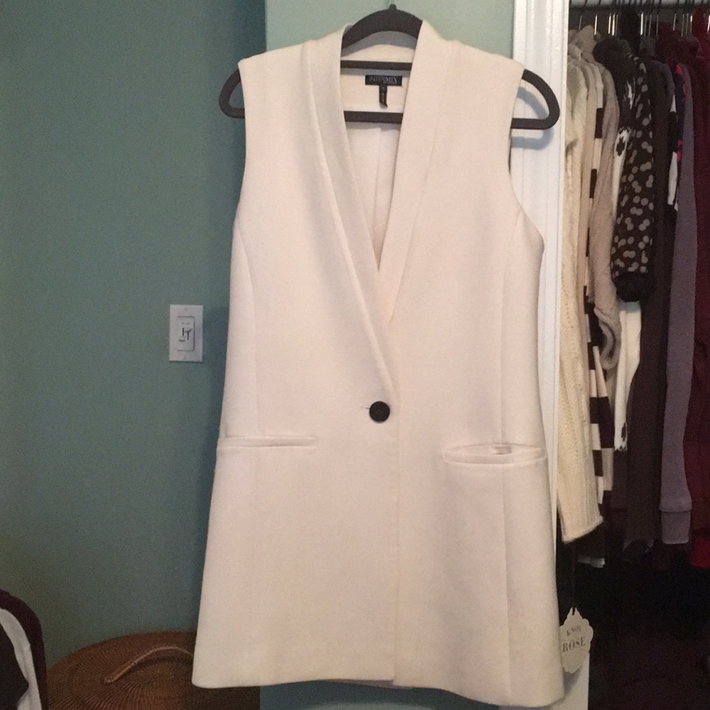 Intermix Vest: Ivory, Small